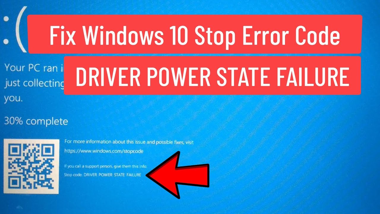 how to fic the driver power state failure windows 10