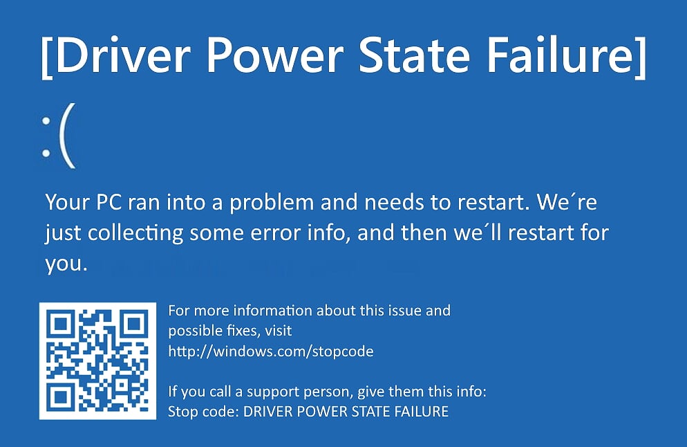 how to fic the driver power state failure windows 10